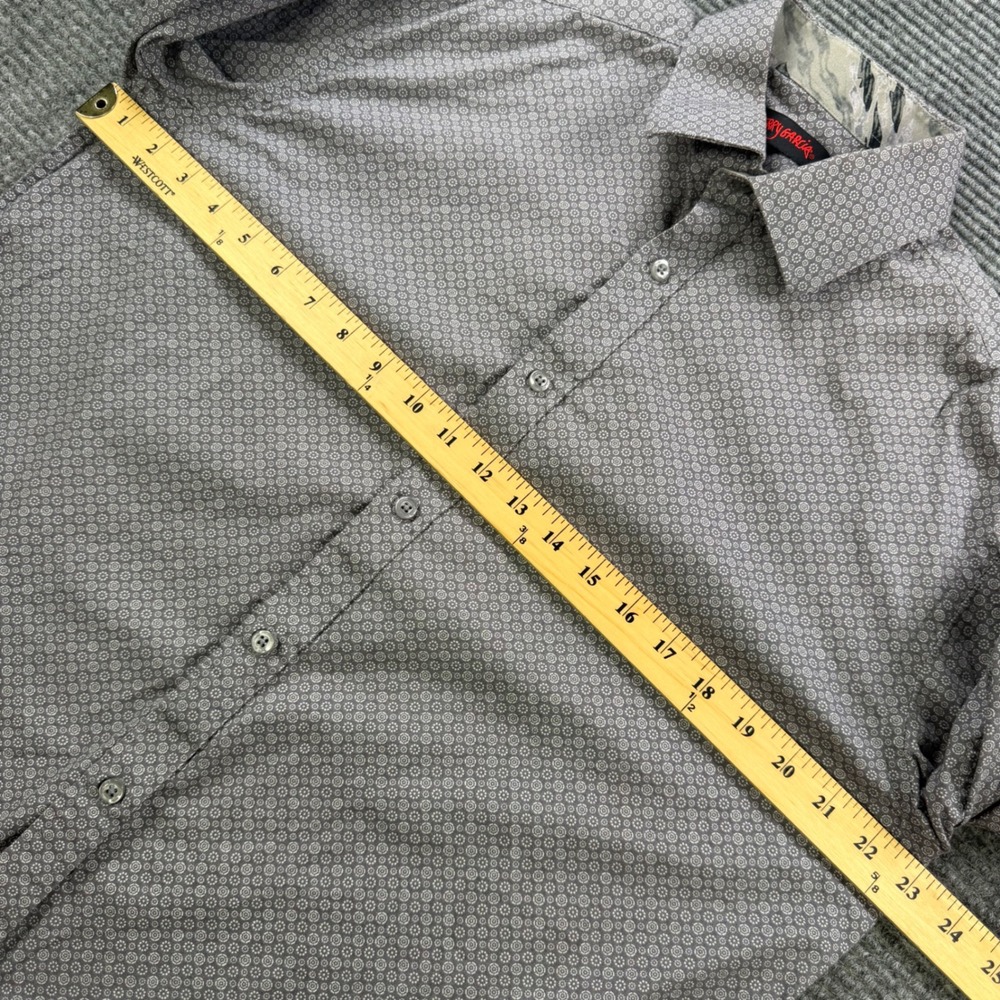 Jerry Garcia Excelsior Mens Large Grey Geometric Medallion Button Down Shirt L - Picture 13 of 16